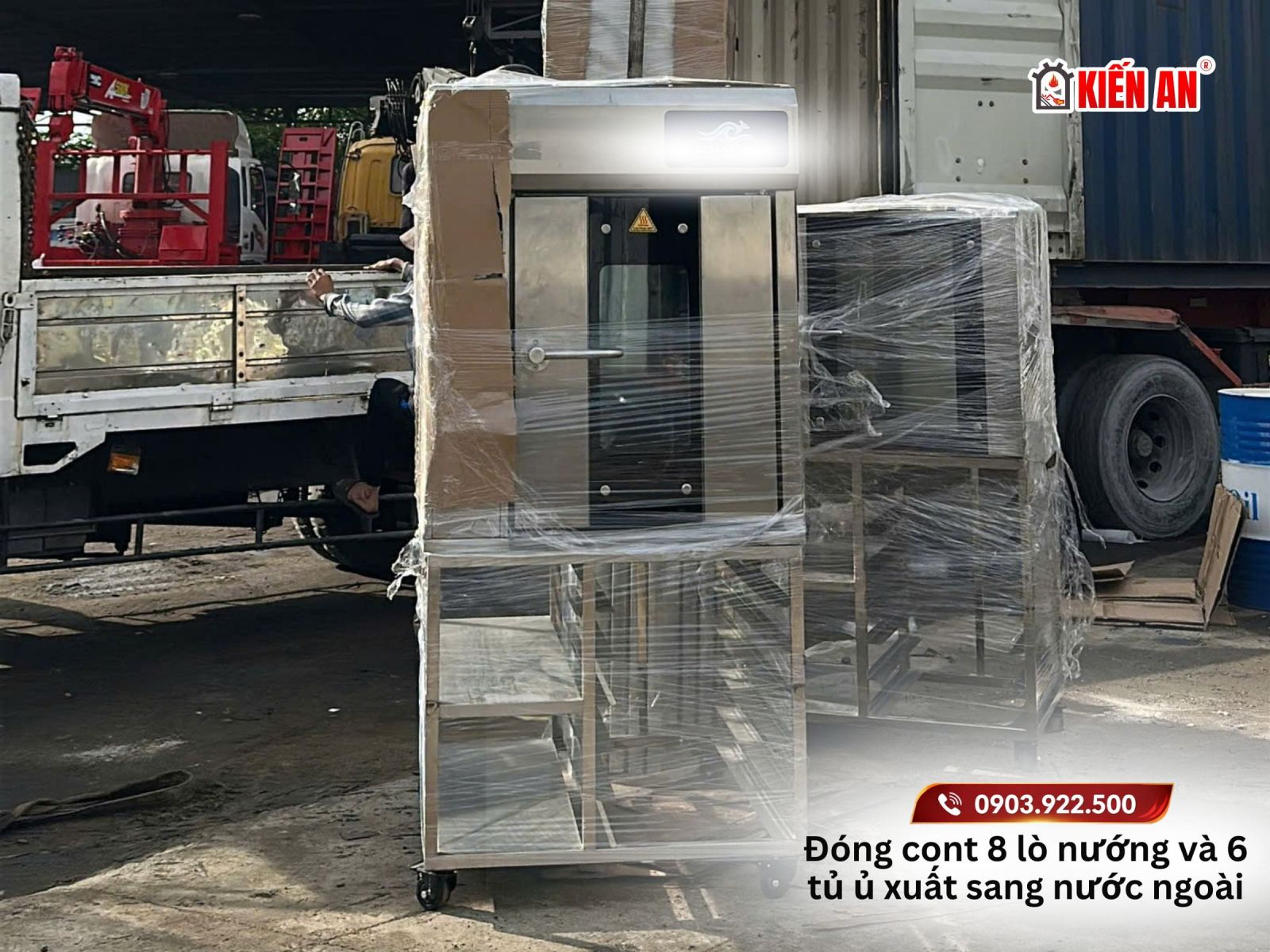 Ra cảng đóng cont  8 lò nướng bánh mì xuất khẩu 